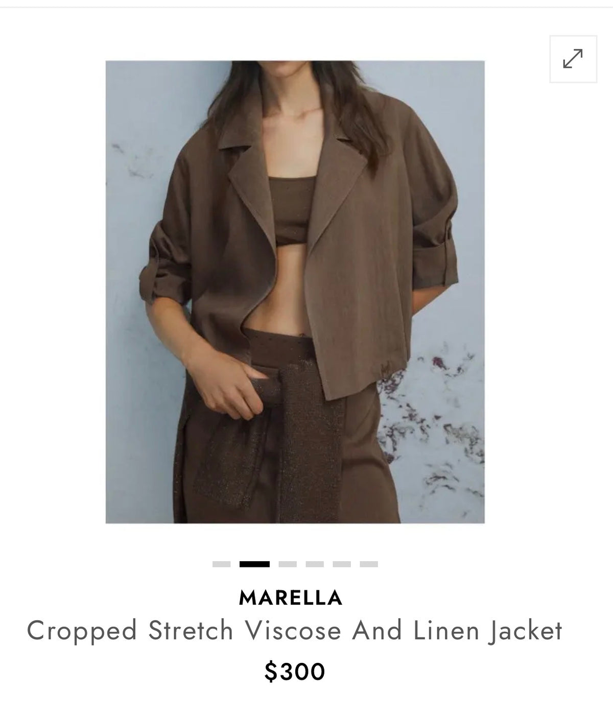 Jacheta Marella by Max Mara din in și vâscoza cu mâneci 3/4 ( mărimea M)