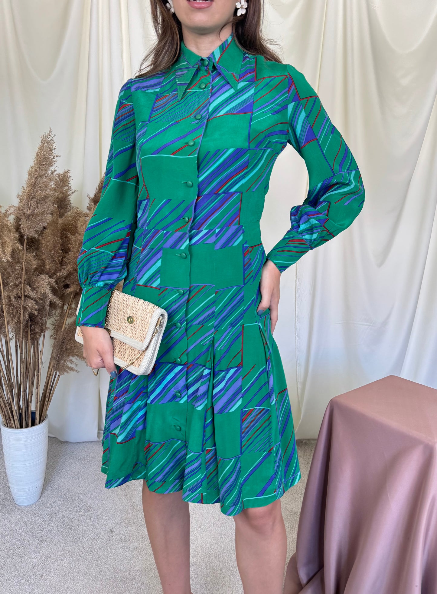 Rochie premium Louis Feraud din 100% mătase naturală ( mărimea S)