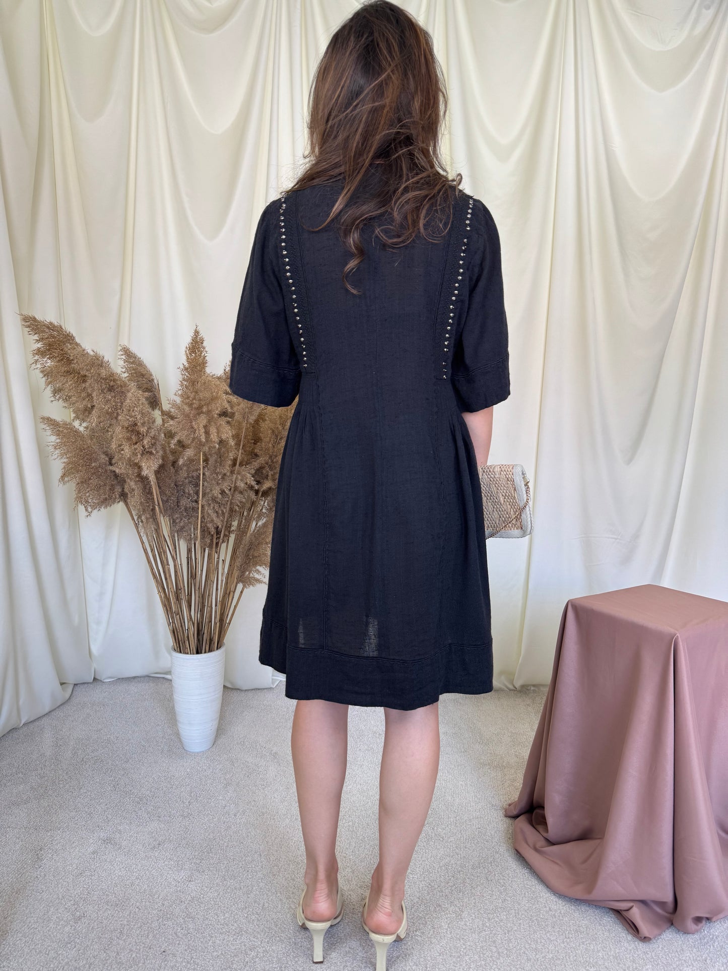Rochie premium Isabel Marant cu aplicații metalice ( mărimea S/M)