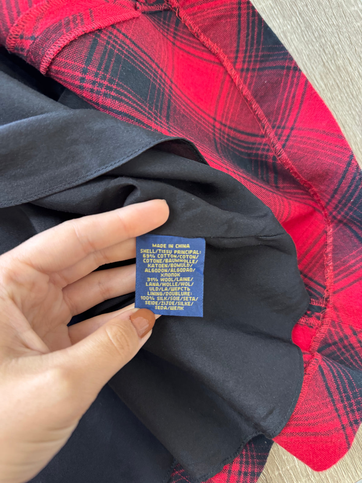 Fusta Polo Ralph Lauren din bumbac și lână, căptușeală din mătase ( mărimea S-S/M)