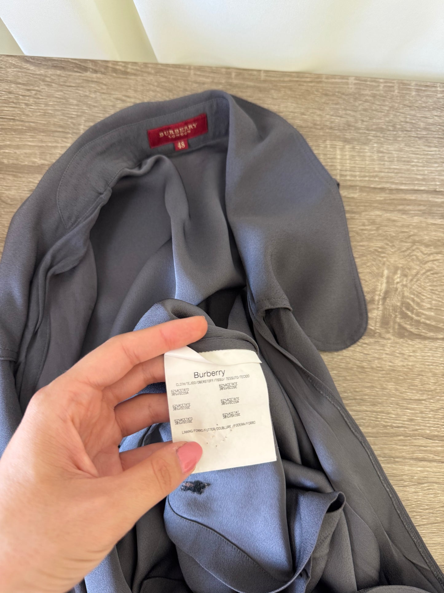 Cămașă luxury BURBERRY parte peste parte, ajustare cu cordon ( mărimea M/L)