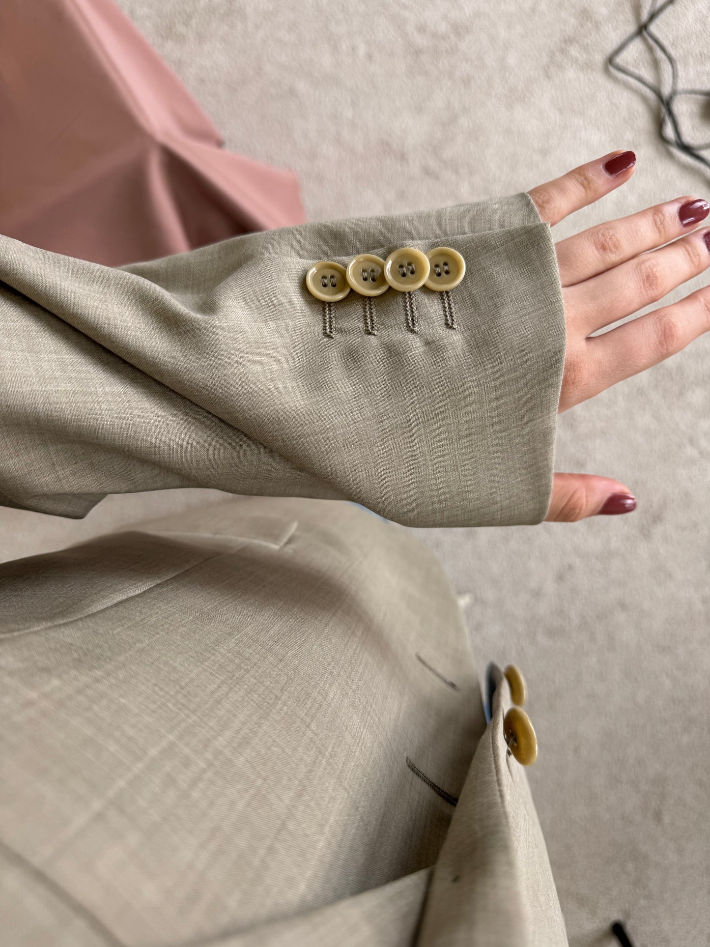 Sacou luxury PAL ZILERI din 100% lână fină, primăvară-vară 
(Mărimea L)