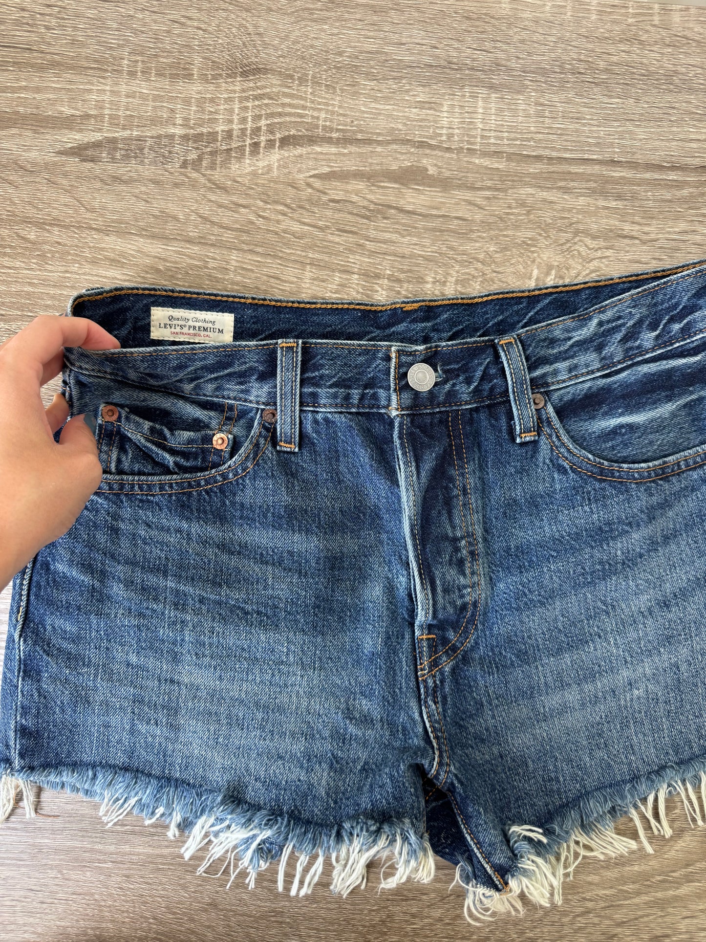 Levi’s 501 washed denim ( mărimea s)
