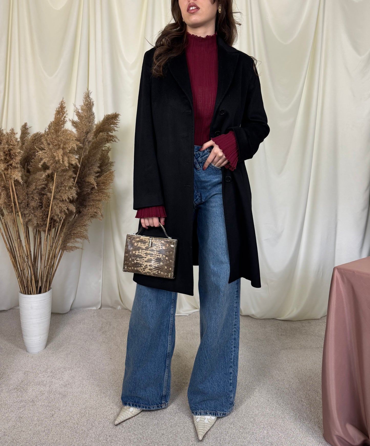 Palton luxury CINZIA ROCCA x LORO PIANA ( mărimea S-M)