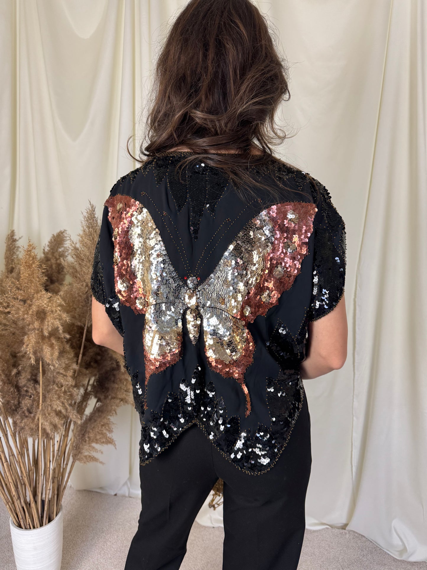 Piesă vintage anii 70, 100% mătase naturală