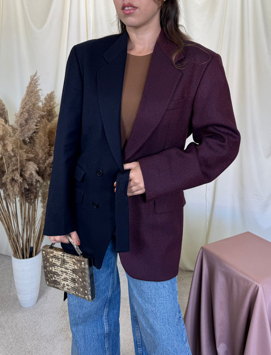 Sacou vintage tip palton VINTAGE CORNER din 100% lână premium HUGO BOSS, produs unicat ( mărimea M)