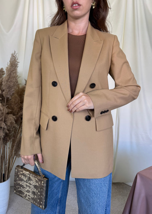 Sacou Massimo Dutti din 100% lână, crem superb ( mărimea M)