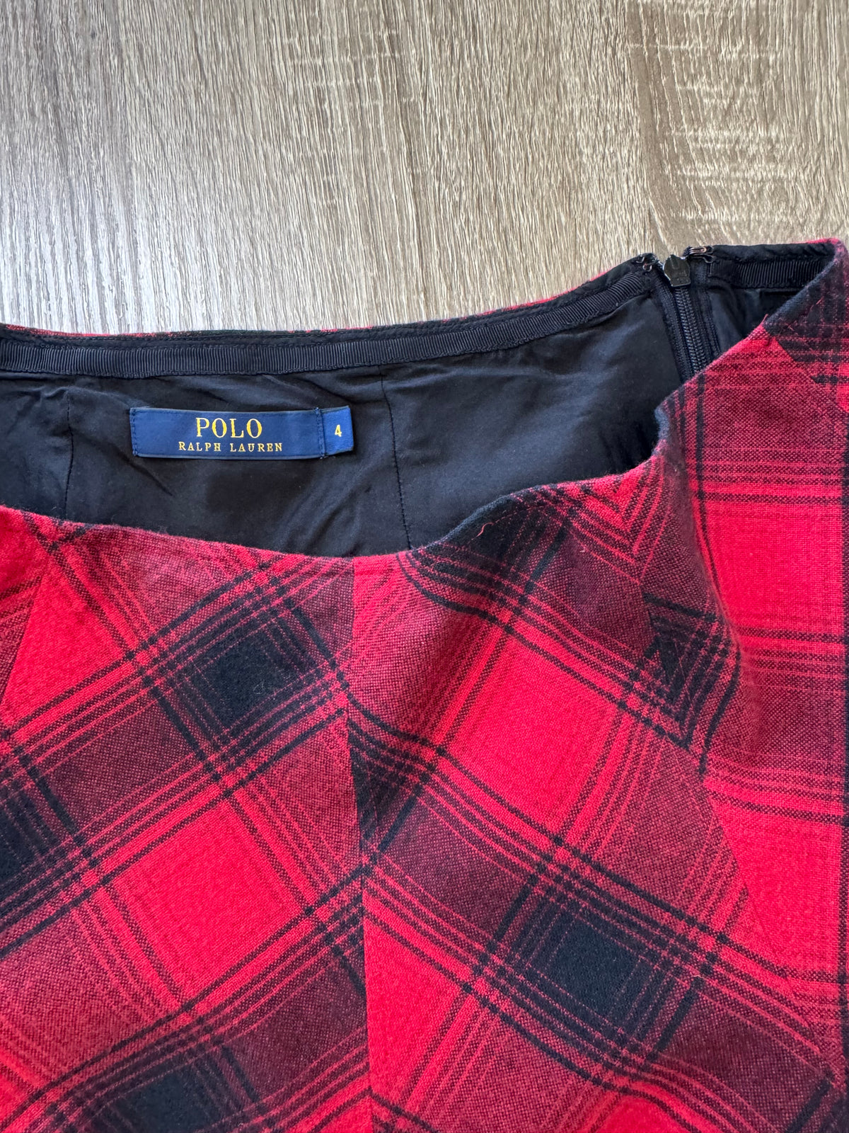 Fusta Polo Ralph Lauren din bumbac și lână, căptușeală din mătase ( mărimea S-S/M)