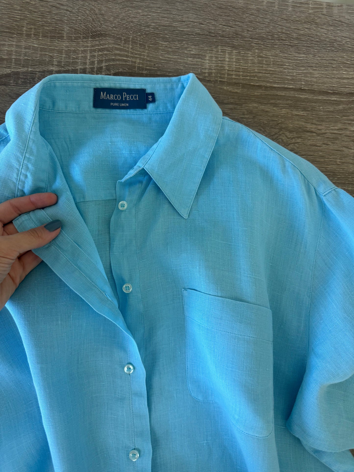 Cămașă MARCO PECCI din 100% in ( mărimea 44/ XL-XXL)