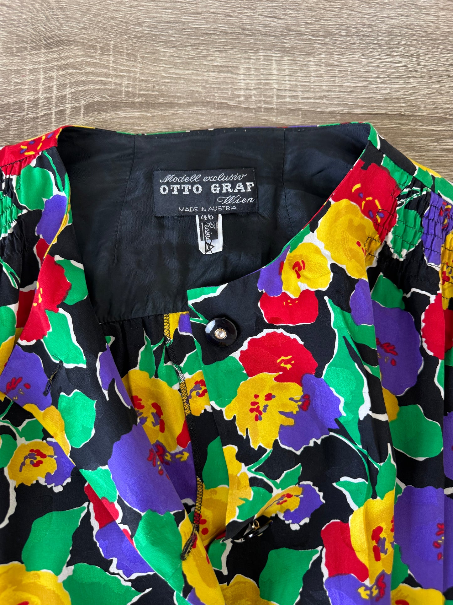 Cămașă lungă vintage cu print floral și buzunare laterale ( mărimea L-XL)