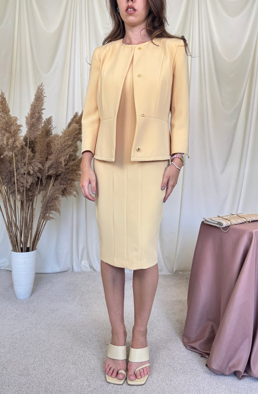 Costum MAX MARA, sarafan + sacou/ jachetă ( mărimea S/M)