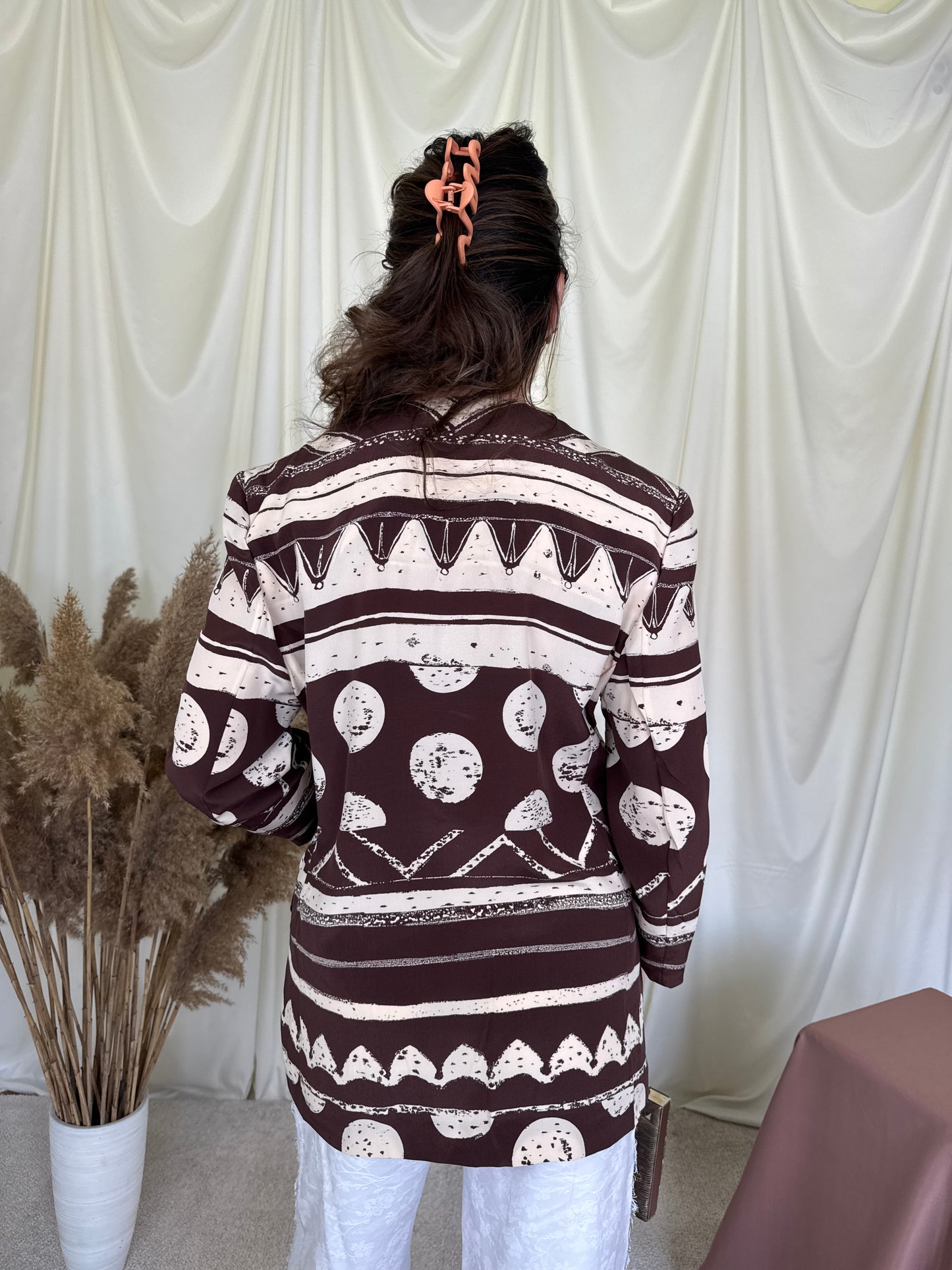 Sacou vintage din 100%mătase naturală 
(Mărimea M/L)
