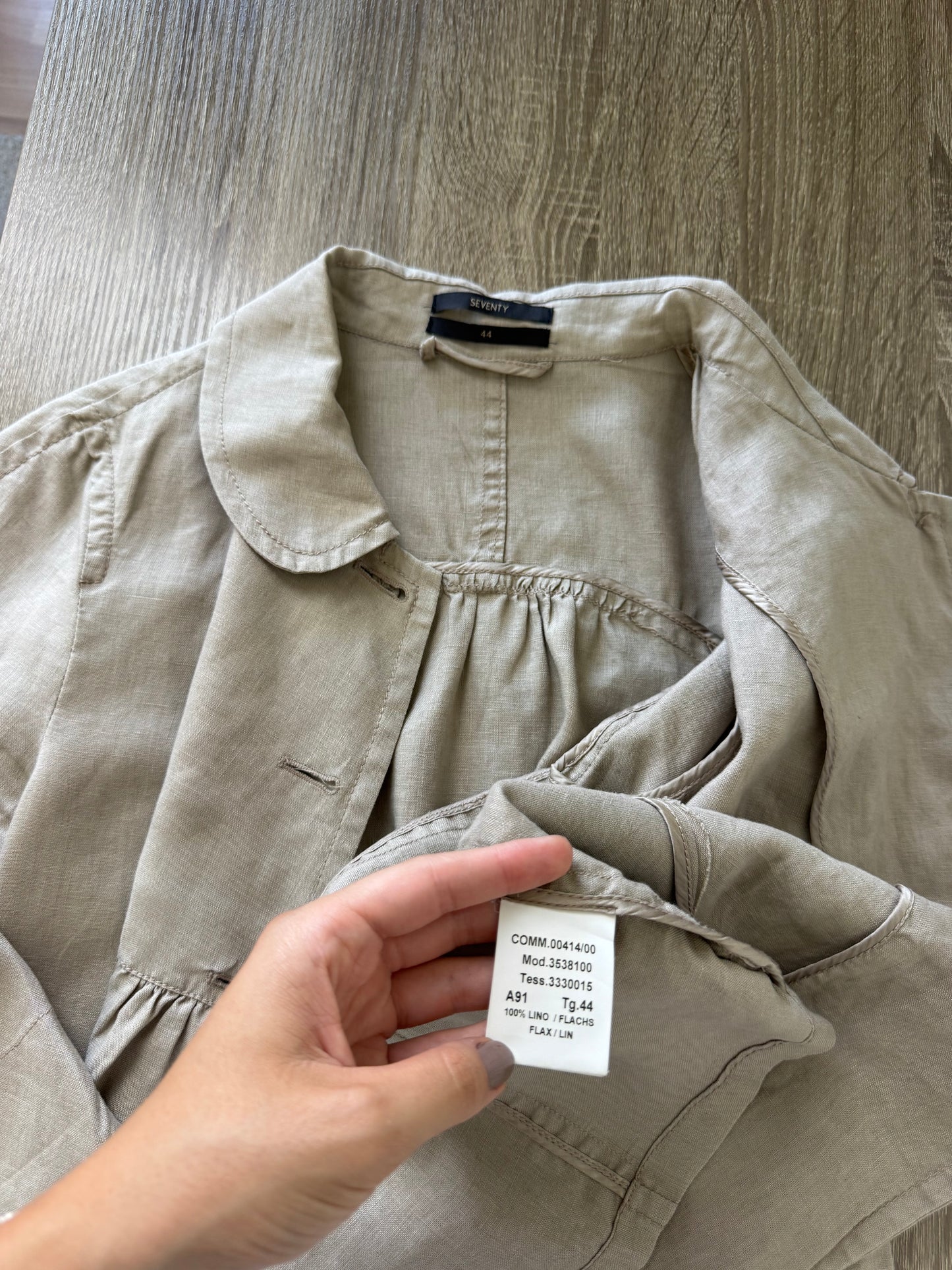 Sacou premium SEVENTY din 100% in, croi feminin ( mărimea S/M)