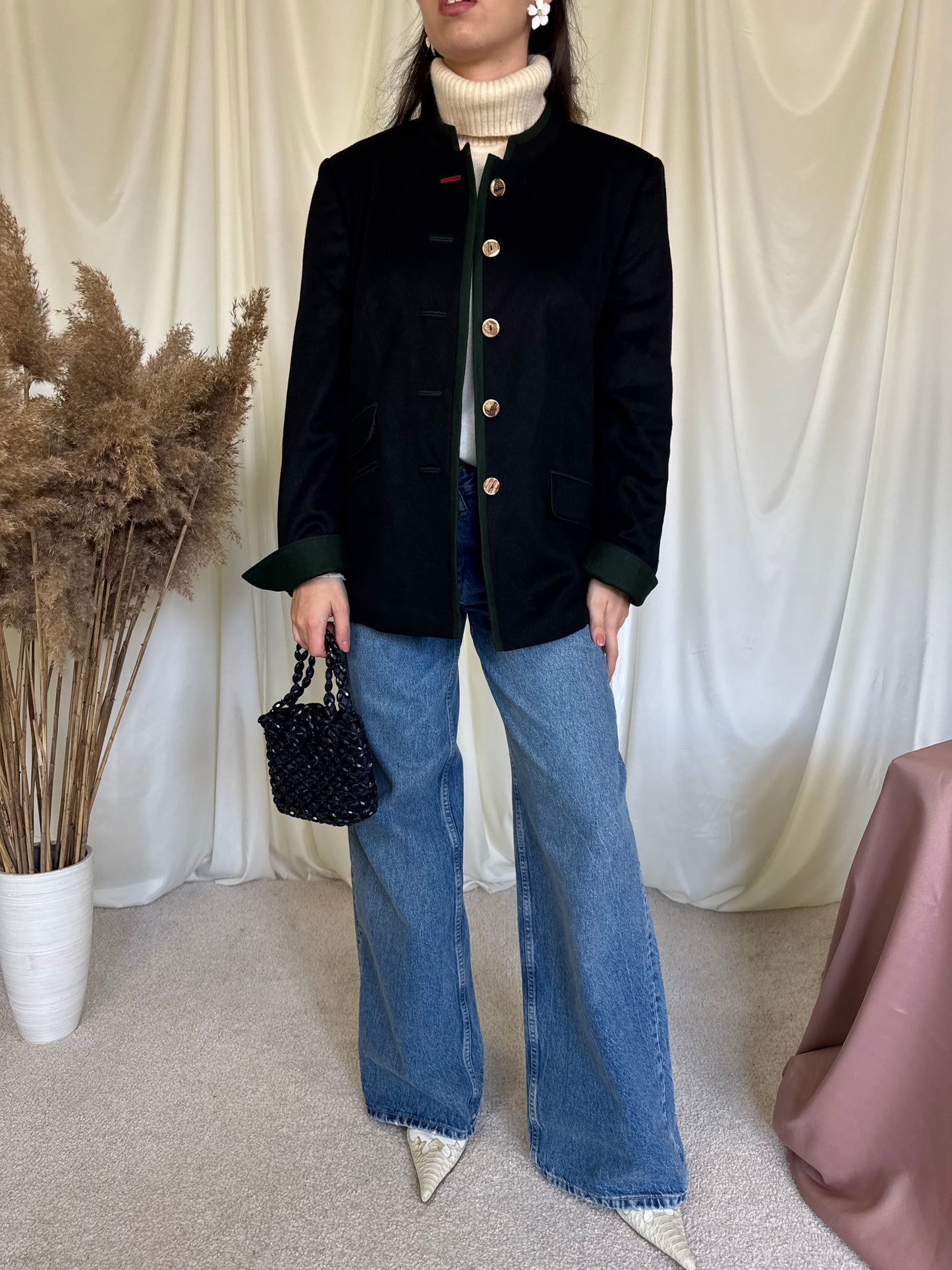 Sacou-jacheta de brand premium din  100% cașmir( mărimea L)