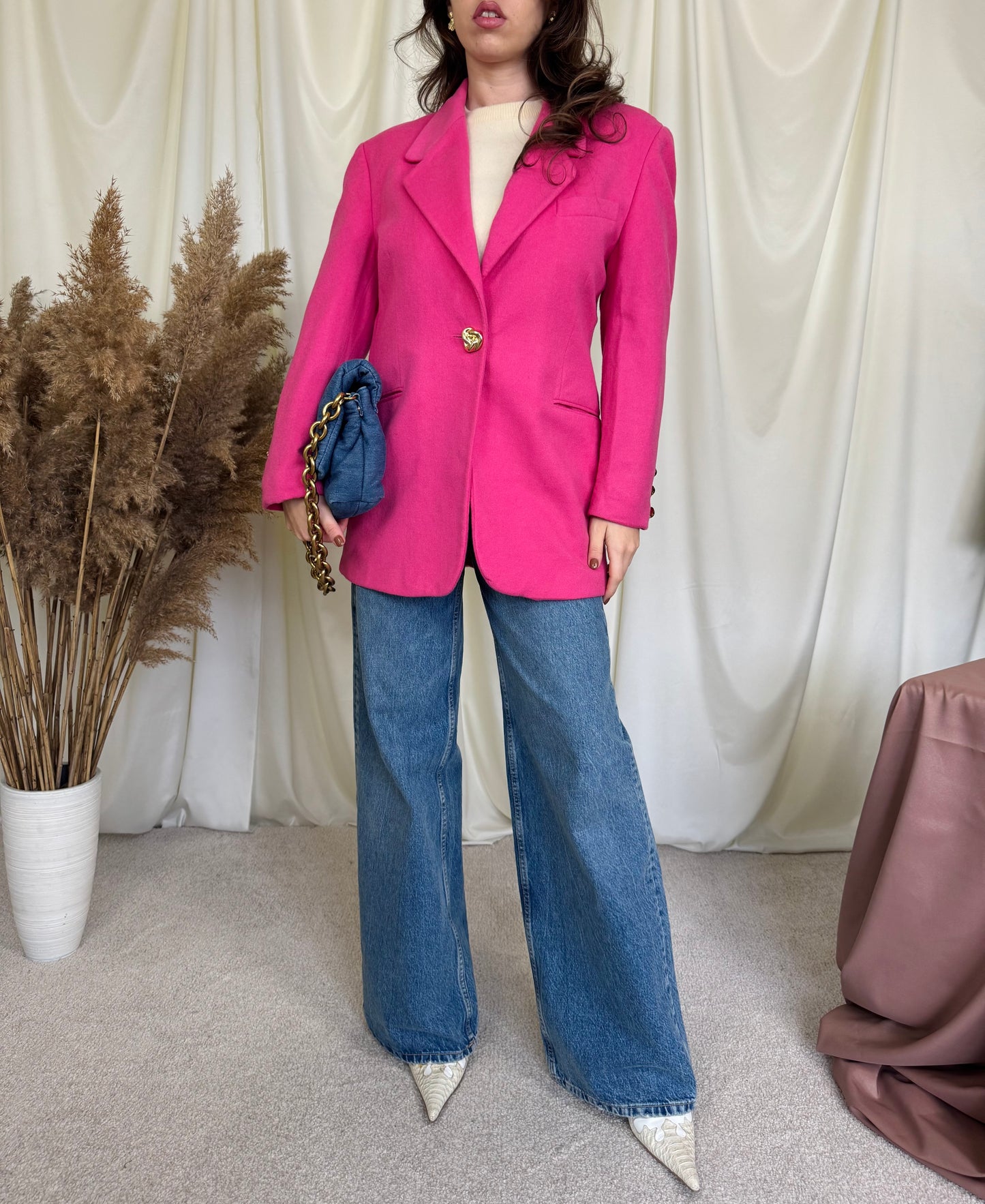 Sacou din lână și cașmir, nasturi tip bijuterie, mărimea 40( M/L)