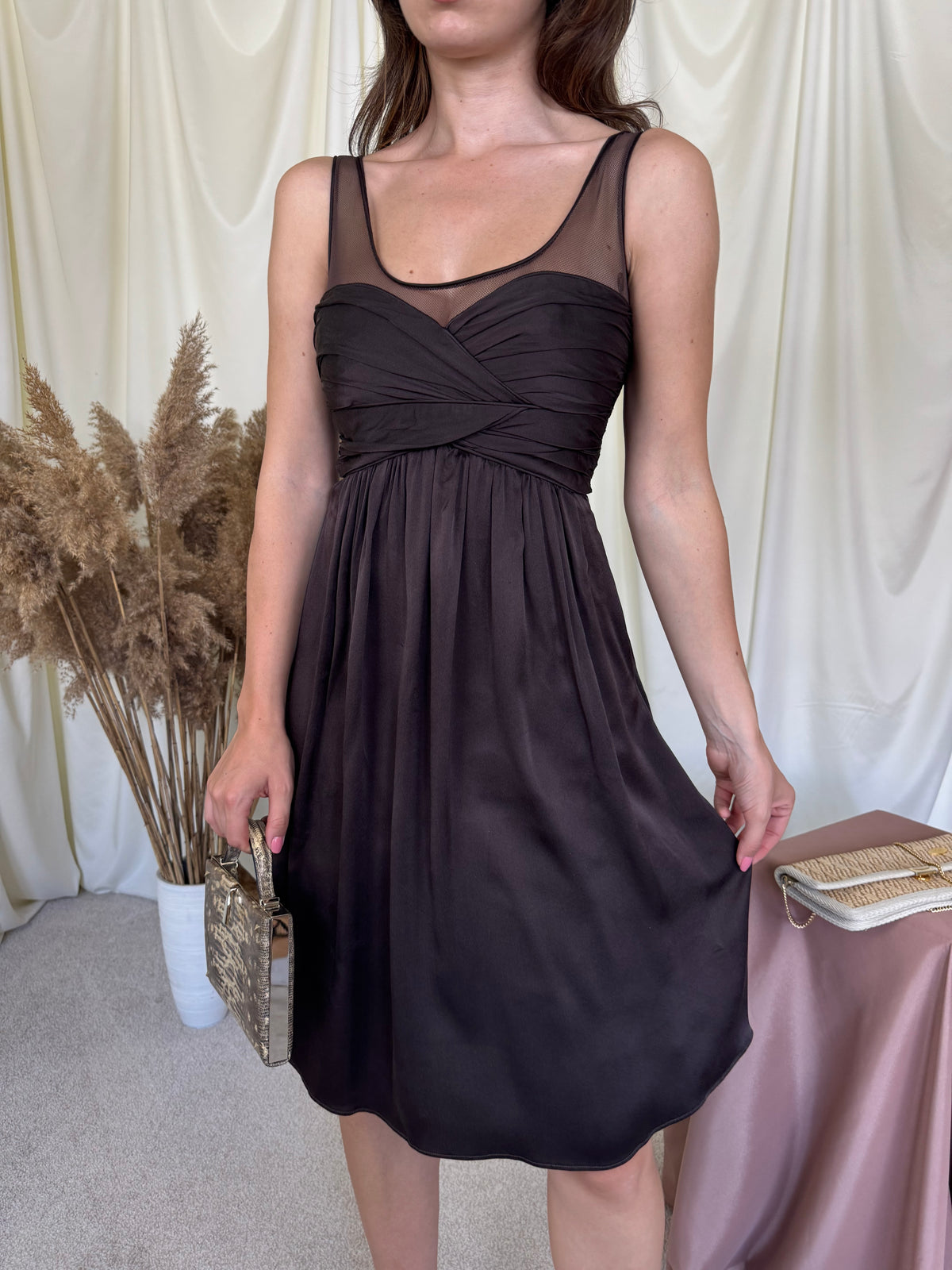 Rochie luxury BURBERRY din 100% mătase naturală extrem de finuță și calitativă ( mărimea XS)