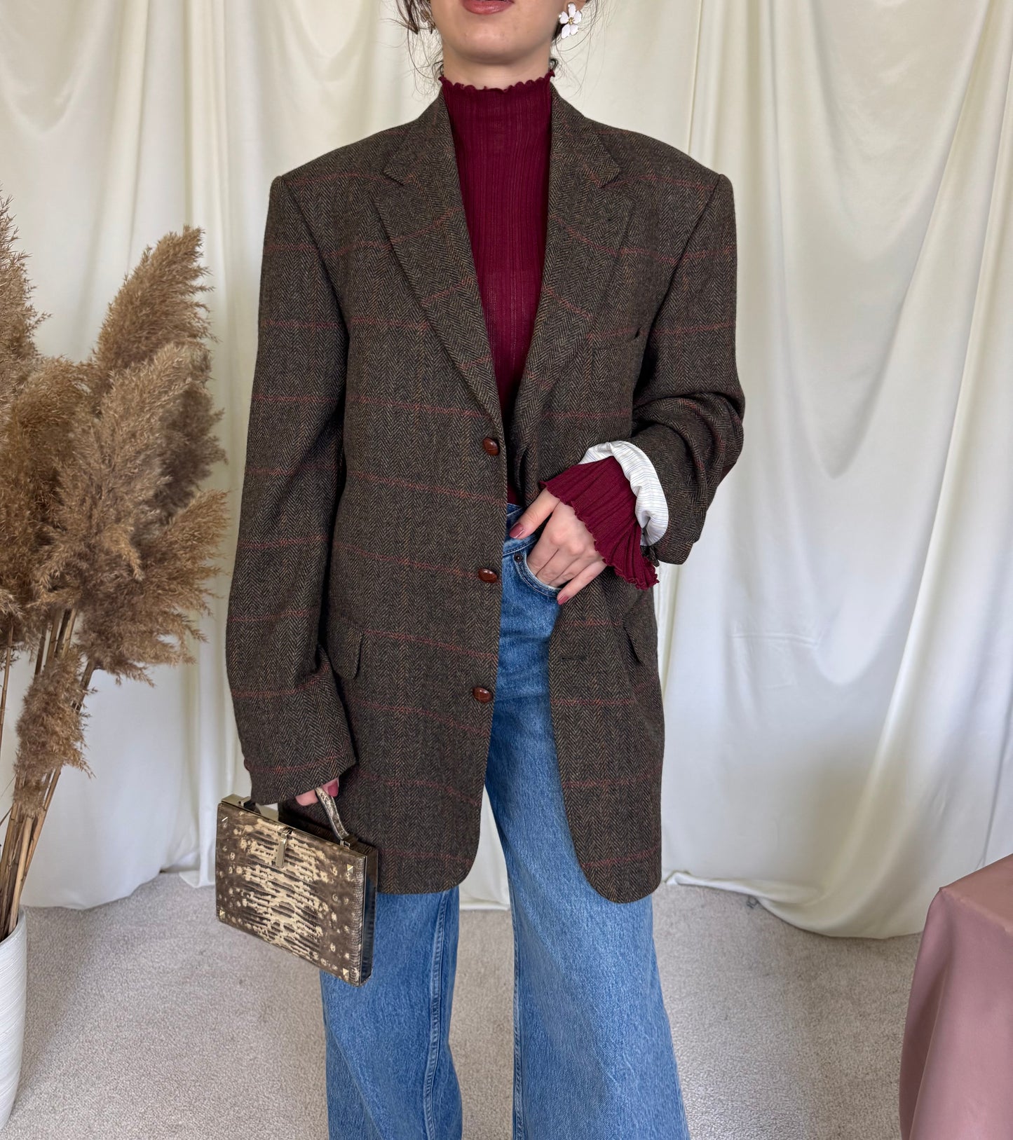 Sacou premium BURBERRY 100% lână mărimea XL