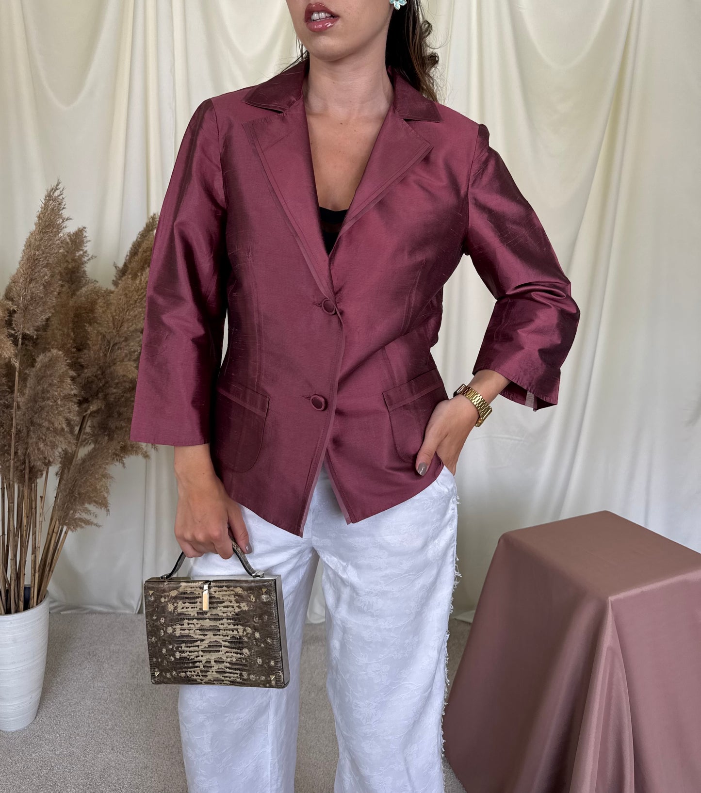 Sacou MAX MARA din 100% mătase 
(Mărimea M/L)