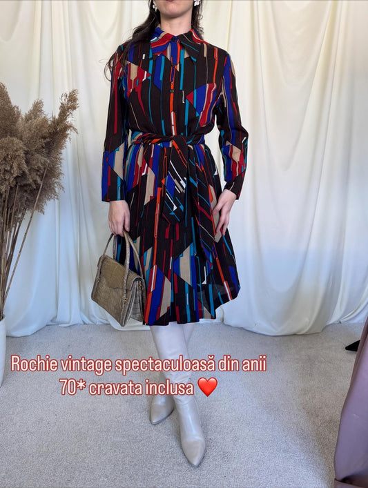 Rochie vintage anii 70( mărimea M)