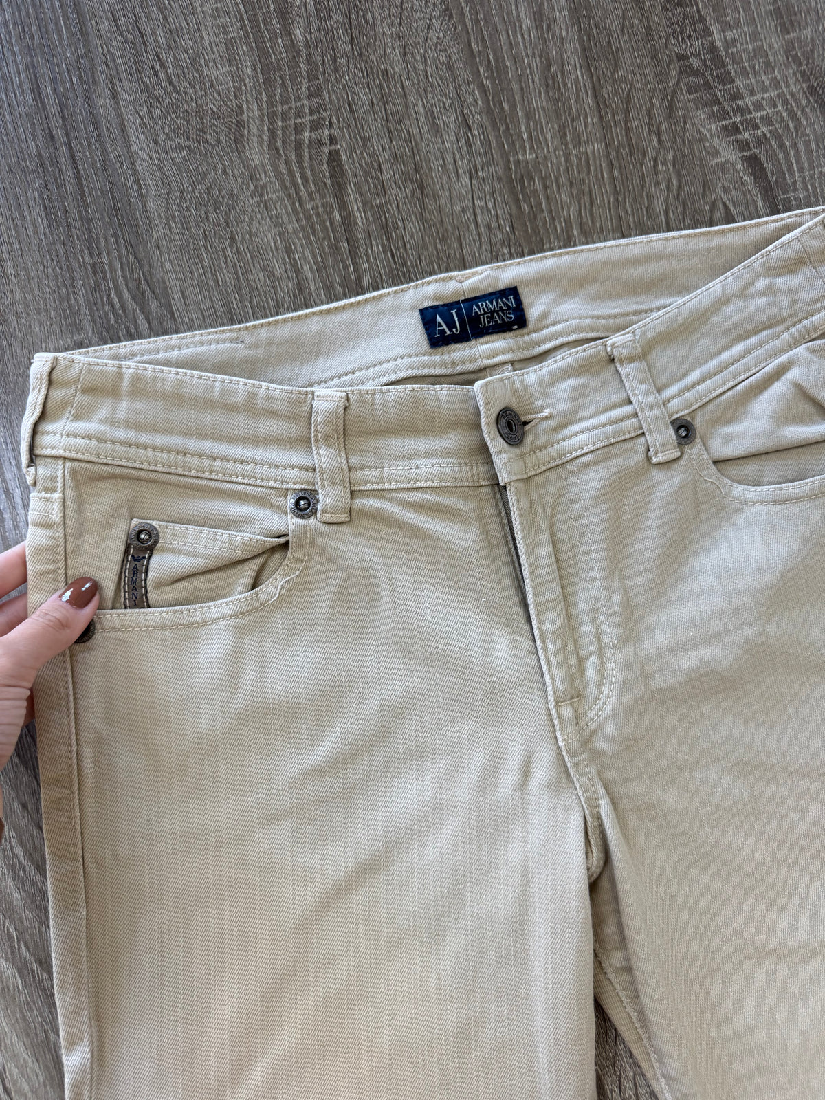 Blugi vintage ARMANI din denim de bumbac ( mărimea S )