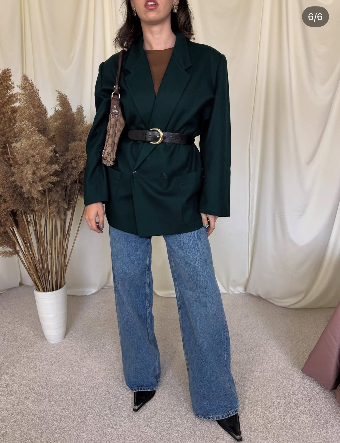 Sacou vintage oversized din lână( mărimea L-XL)