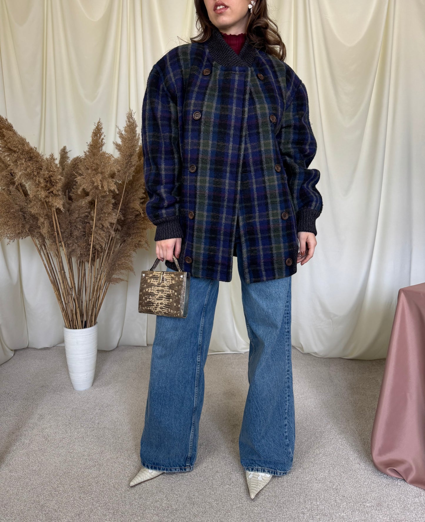 Palton/ jachetă luxury de brand MISSONI din 100% lână, fit oversized, (potrivit L-XL)