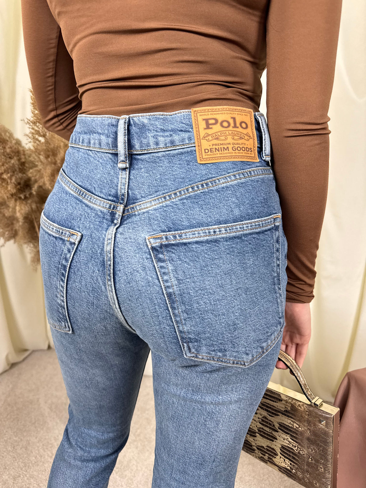 Blug premium Ralph Lauren din 100% bumbac cu talie înaltă ( mărimea 27/S)
