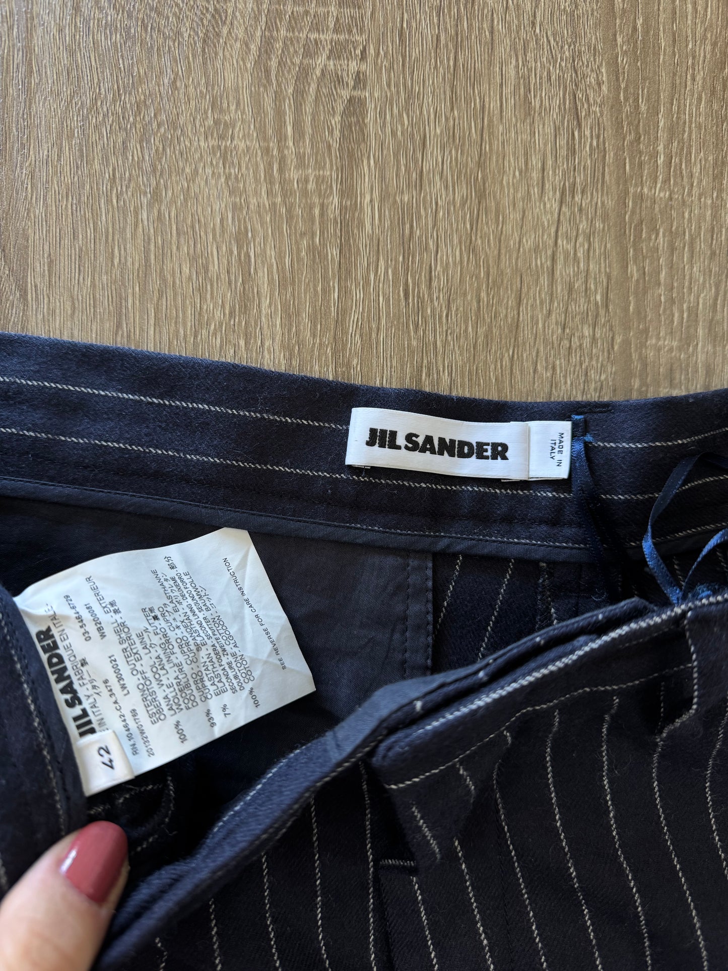 Pantalon luxury JIL SANDER din 100% lână 
(Mărimea 42/ L-XL)