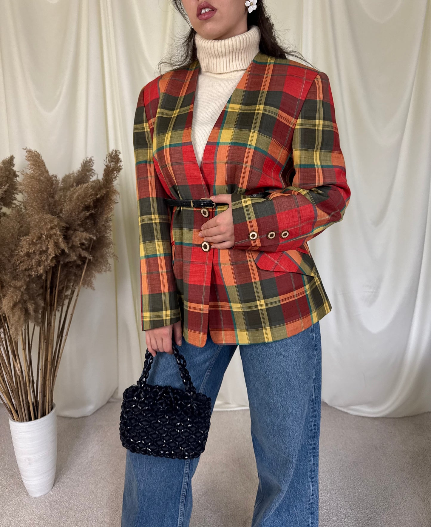 Sacou vintage lână și in( mărimea L)