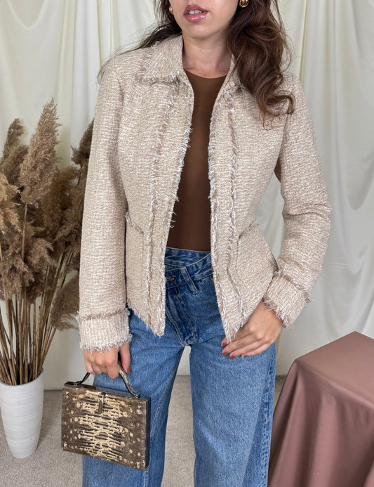 Sacou vintage Doncaster tip jachetă din mătase și rayon ( mărimea S)