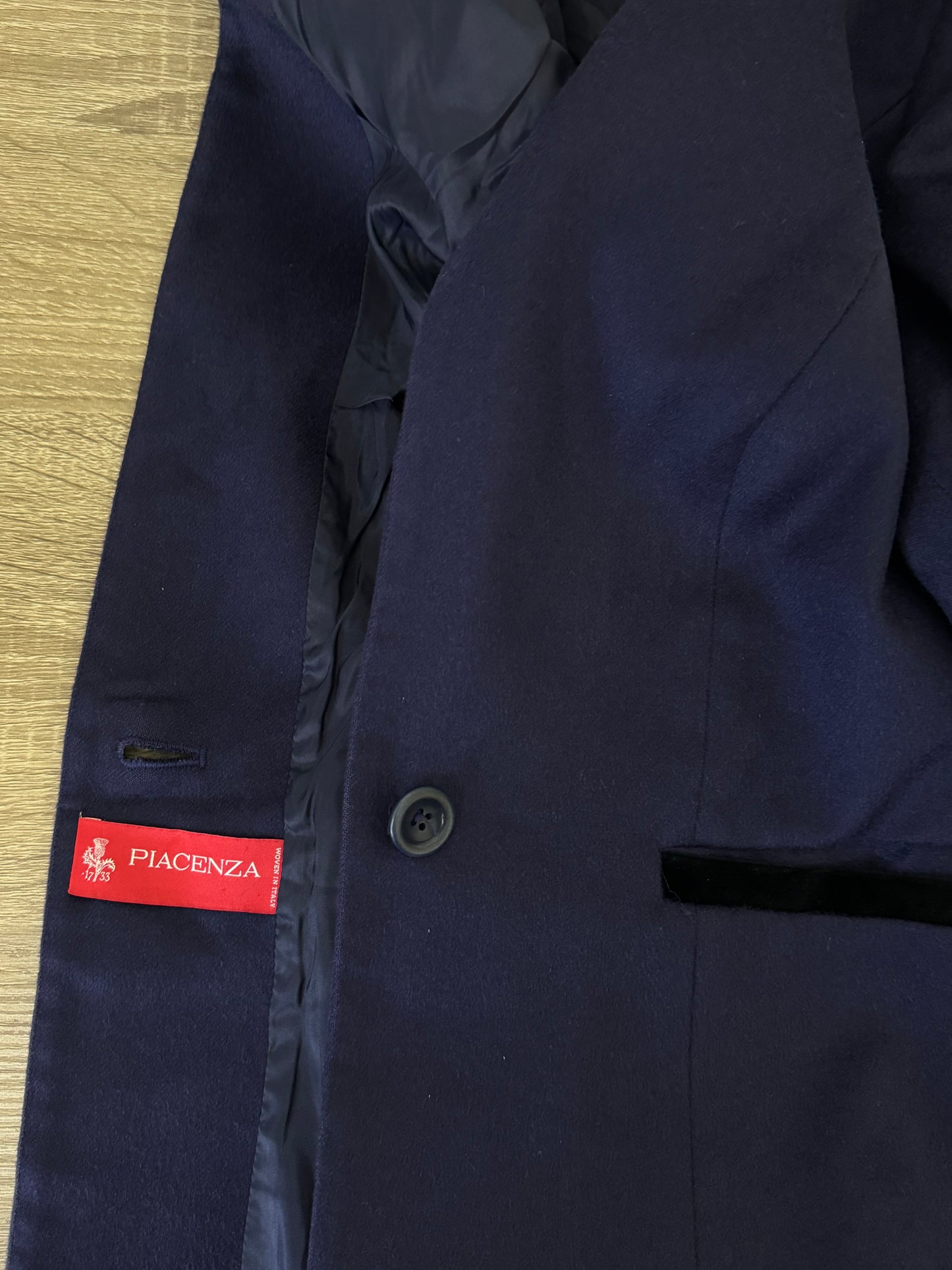 Sacou-pardesiu din 100% cașmir PIACENZA- țesut in italia, mărimea L