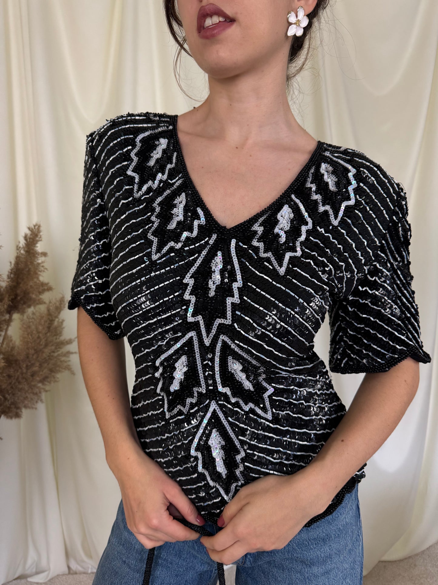 Piesa vintage din mătase naturală( mărimea s)