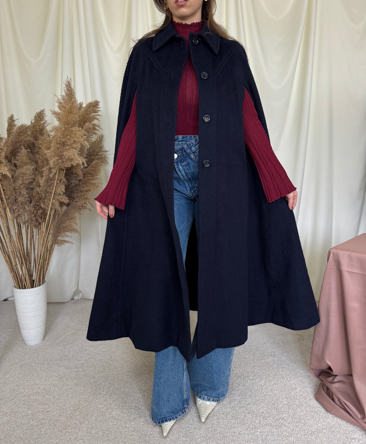 Capa vintage din stofă de lână