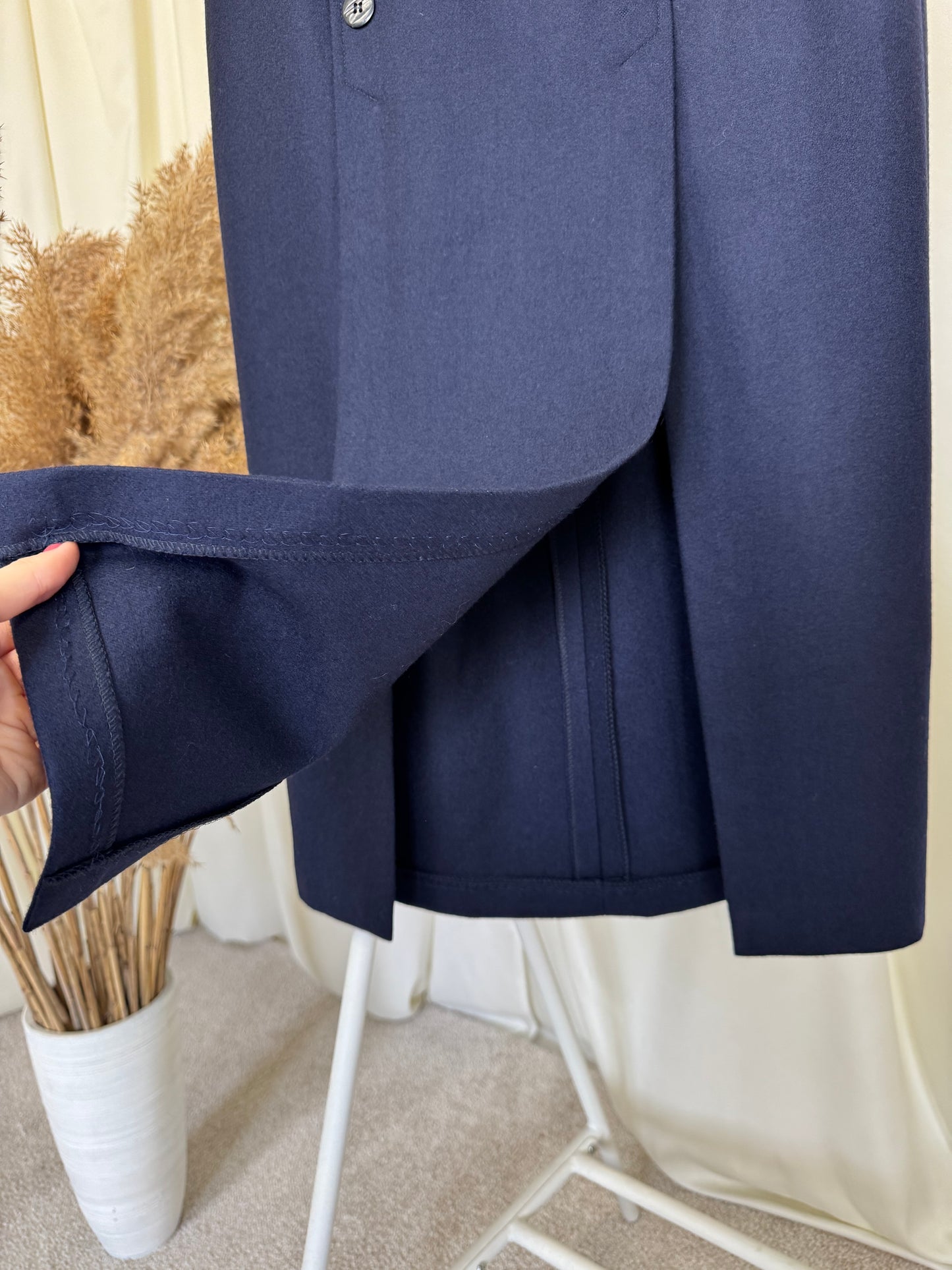 Fustă vintage cu talie înaltă din 80% lână(XS-S)