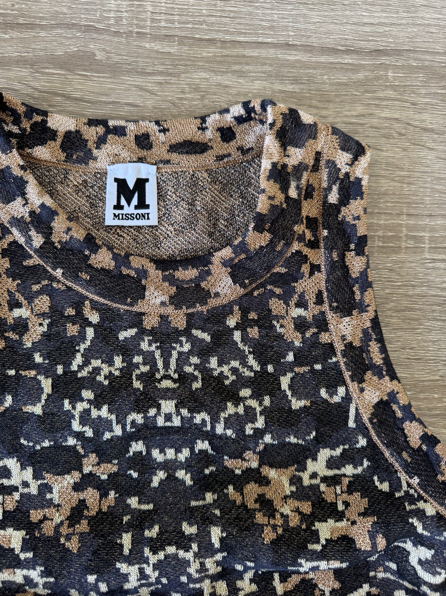 Rochie MISSONI cu print superb și talie marcata 
(Mărimea S)
