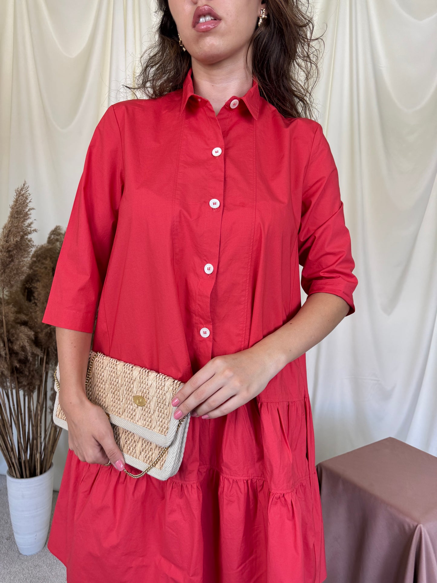 Rochie premium ROSSO 35 din 100% bumbac, brand italienesc ( mărimea S- S/M)