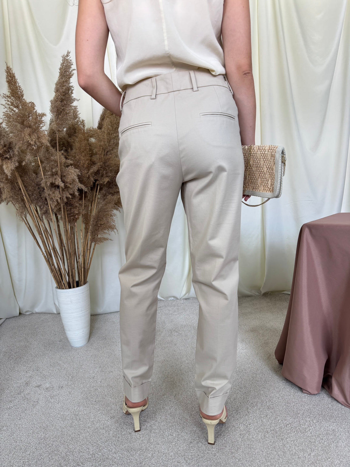 Pantalon premium Rafaello Rossi din bumbac și elastan cu talie medie ( mărimea M/L)