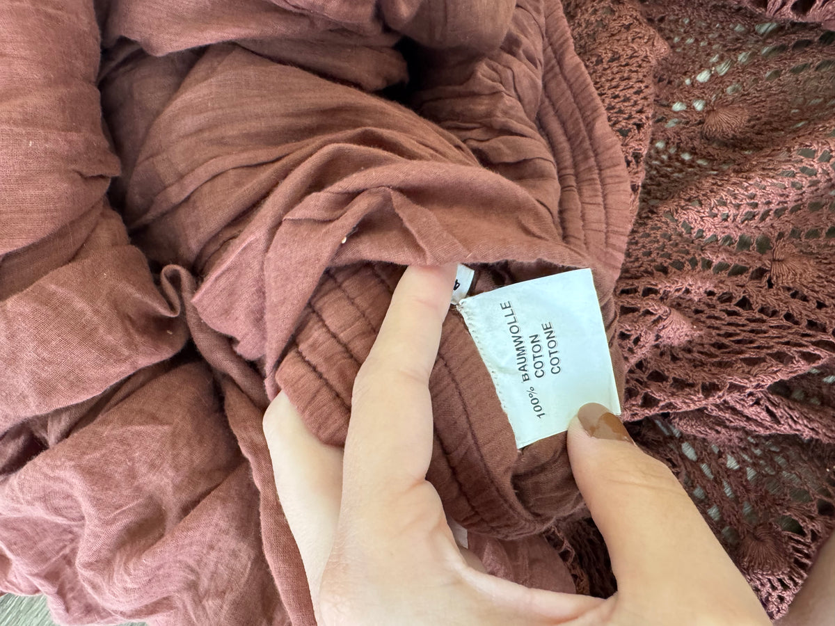 Fustă vintage croșetată din 100% bumbac cu talie ajustabilă ( mărimea M/L- XL)