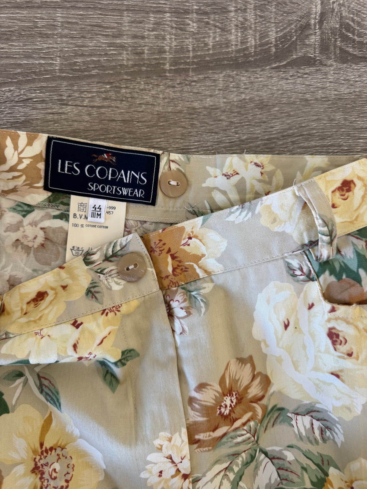 Fusta premium vintage  LES COPAINS din 100% bumbac cu print floral ( mărimea M)