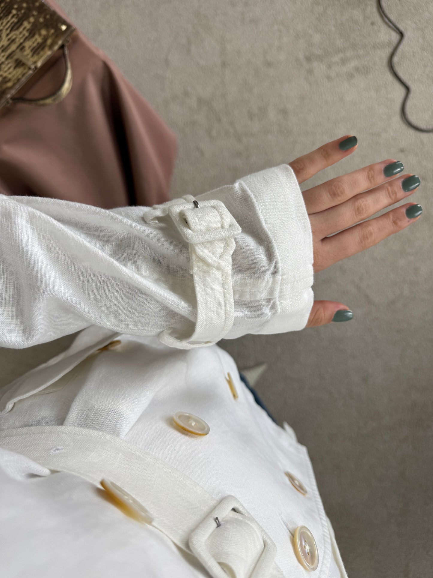 Jachetă RALPH LAUREN din 100% in cu cordon pentru ajustare taliei 
(Mărimea M/L)
