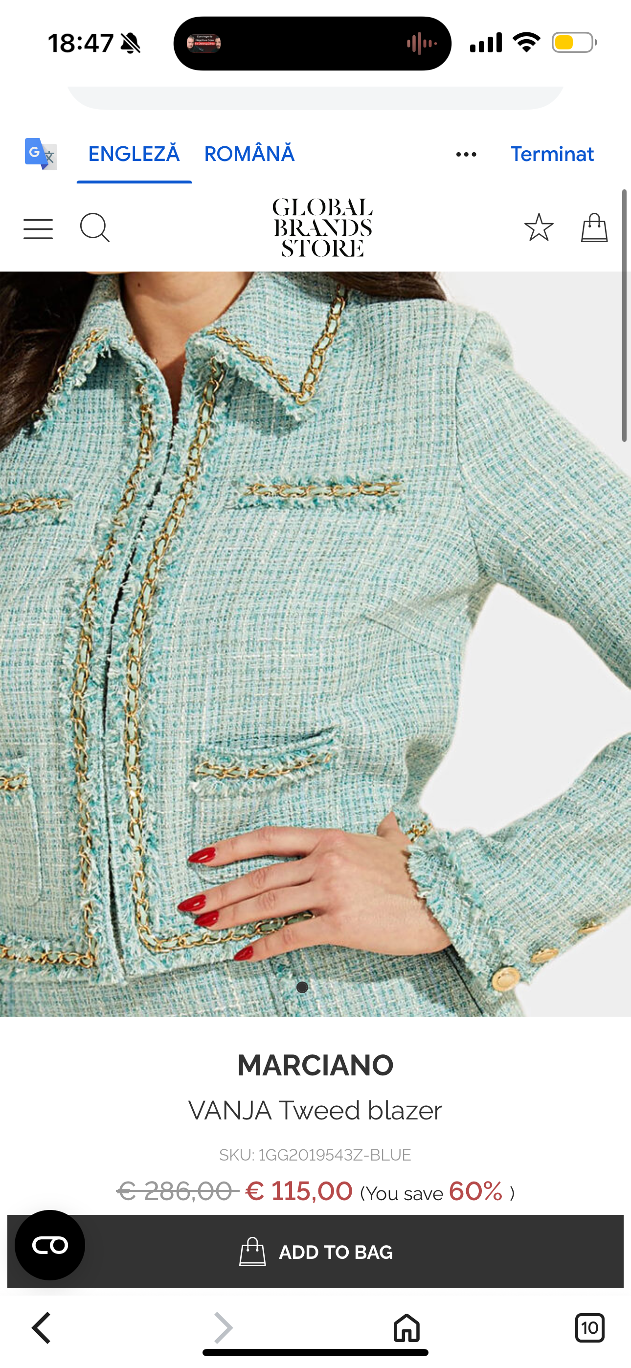 Sacou guess tweed ( mărimea xs-s)