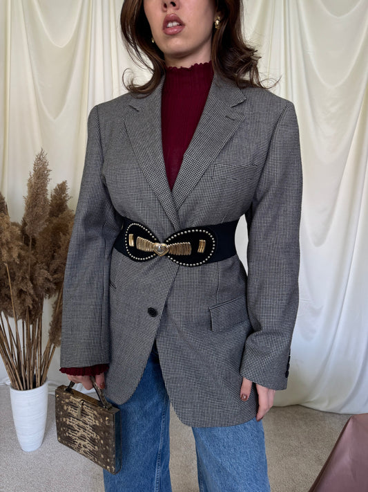 Sacou vintage în fit oversized din 100% lana( L)