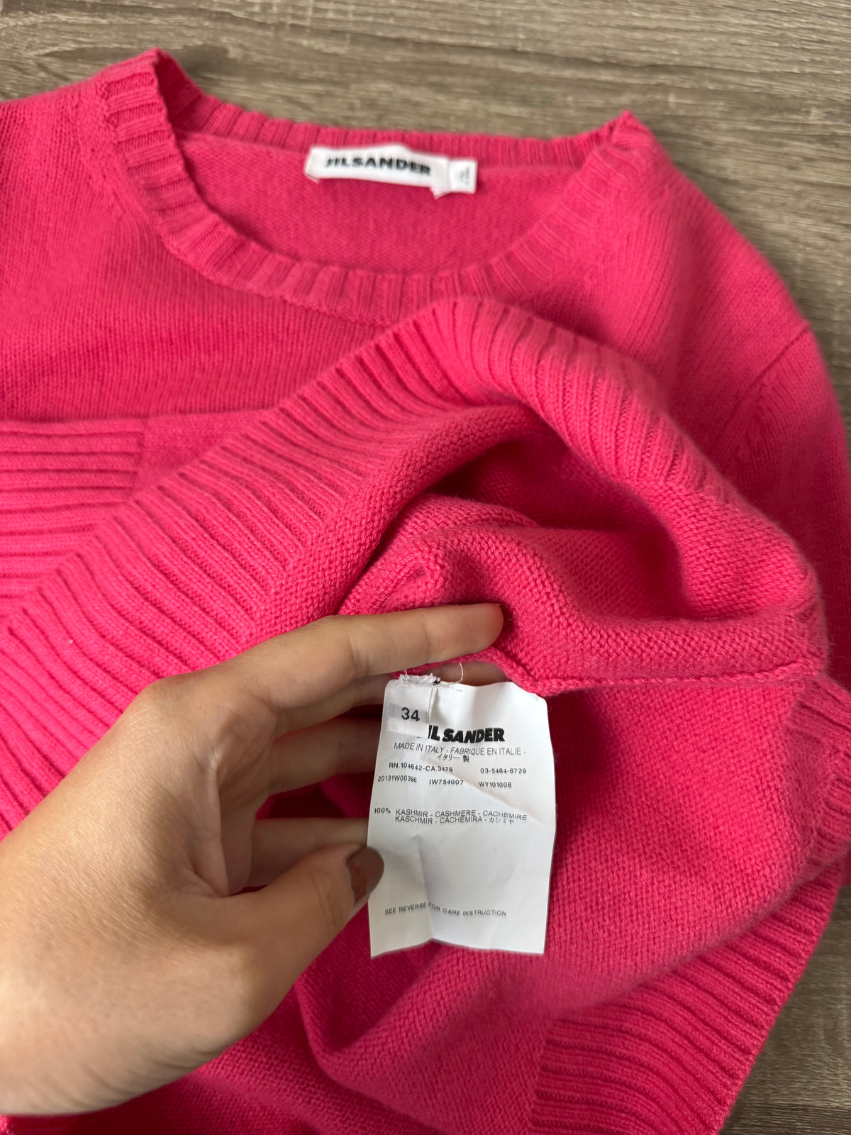 Bluză luxury JIL SANDER din 100% cașmir calitativ ( mărimea 34/XS)