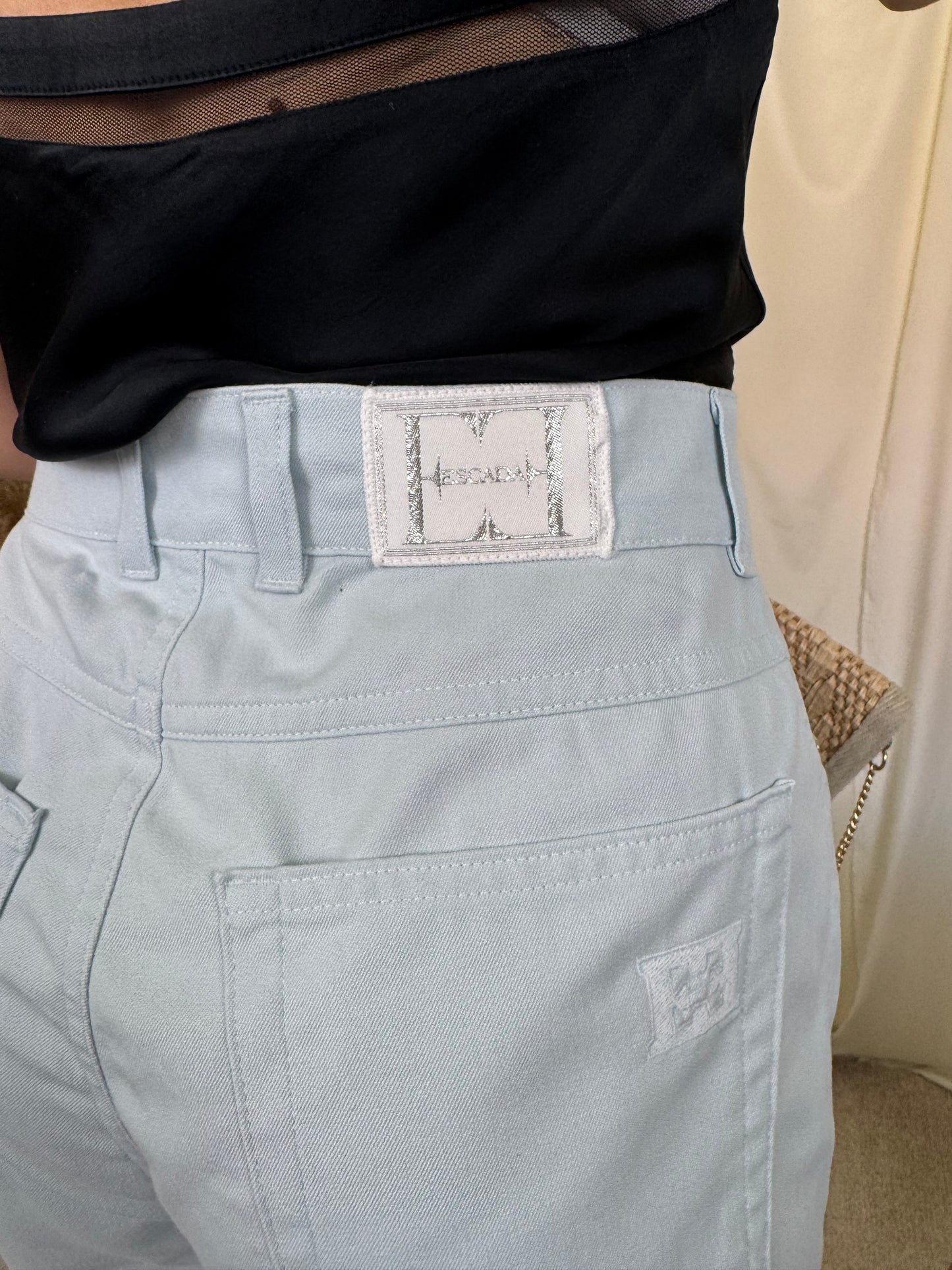 Pantalon Escada din bumbac cu talie super înaltă ( mărimea M-L)