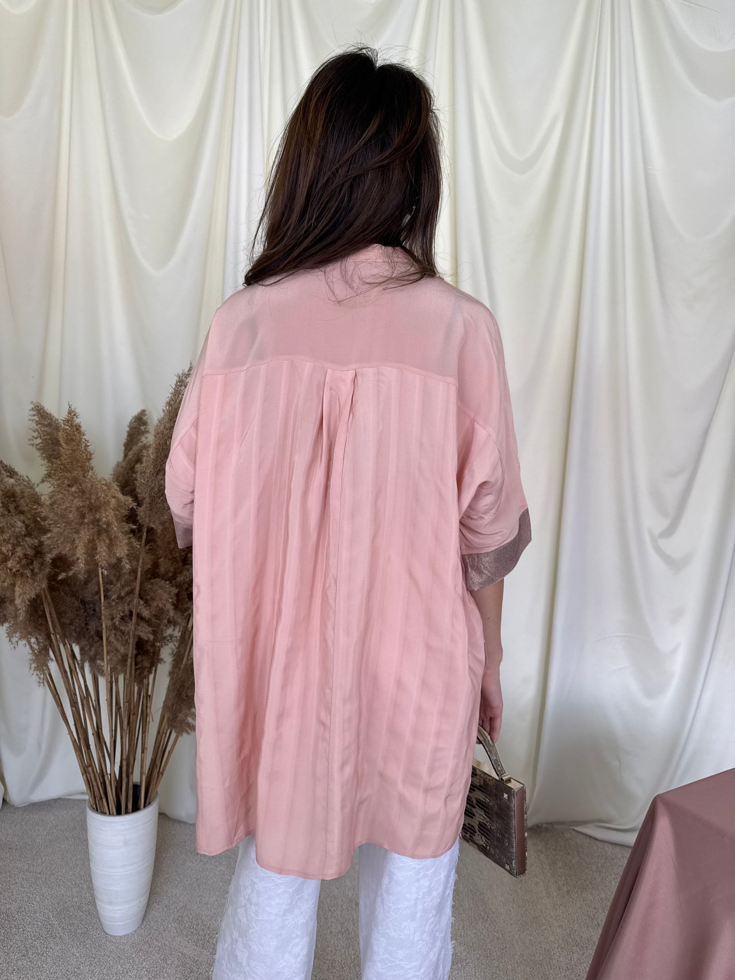 Cămașă 8 PM din mătase naturala, croi lejer în fit oversized ( mărimea S-L)
