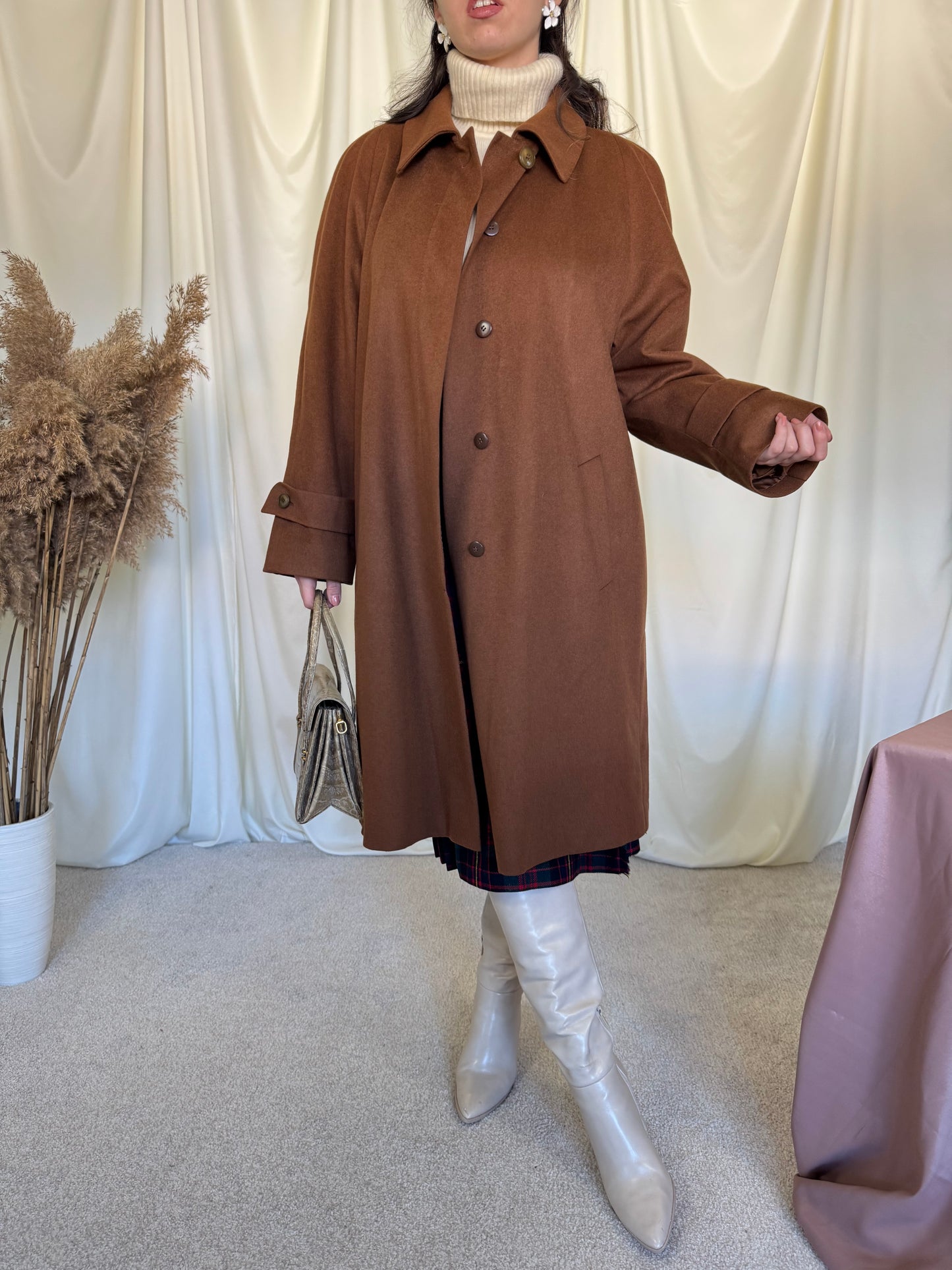 Palton vintage de lux din 100% cașmir( mărimea L)