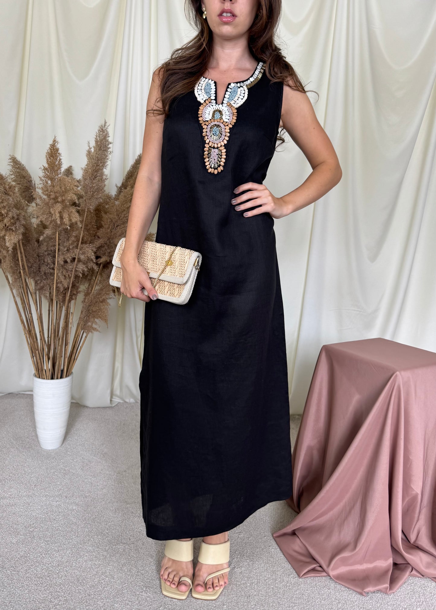 Rochie de vară din 100% incu aplicații (mărimea S/M)