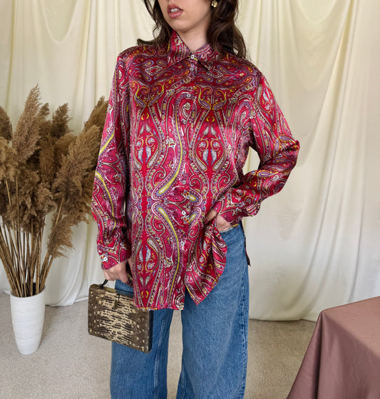 Cămașă MADELEINE din mătase naturală 
(Mărimea L)