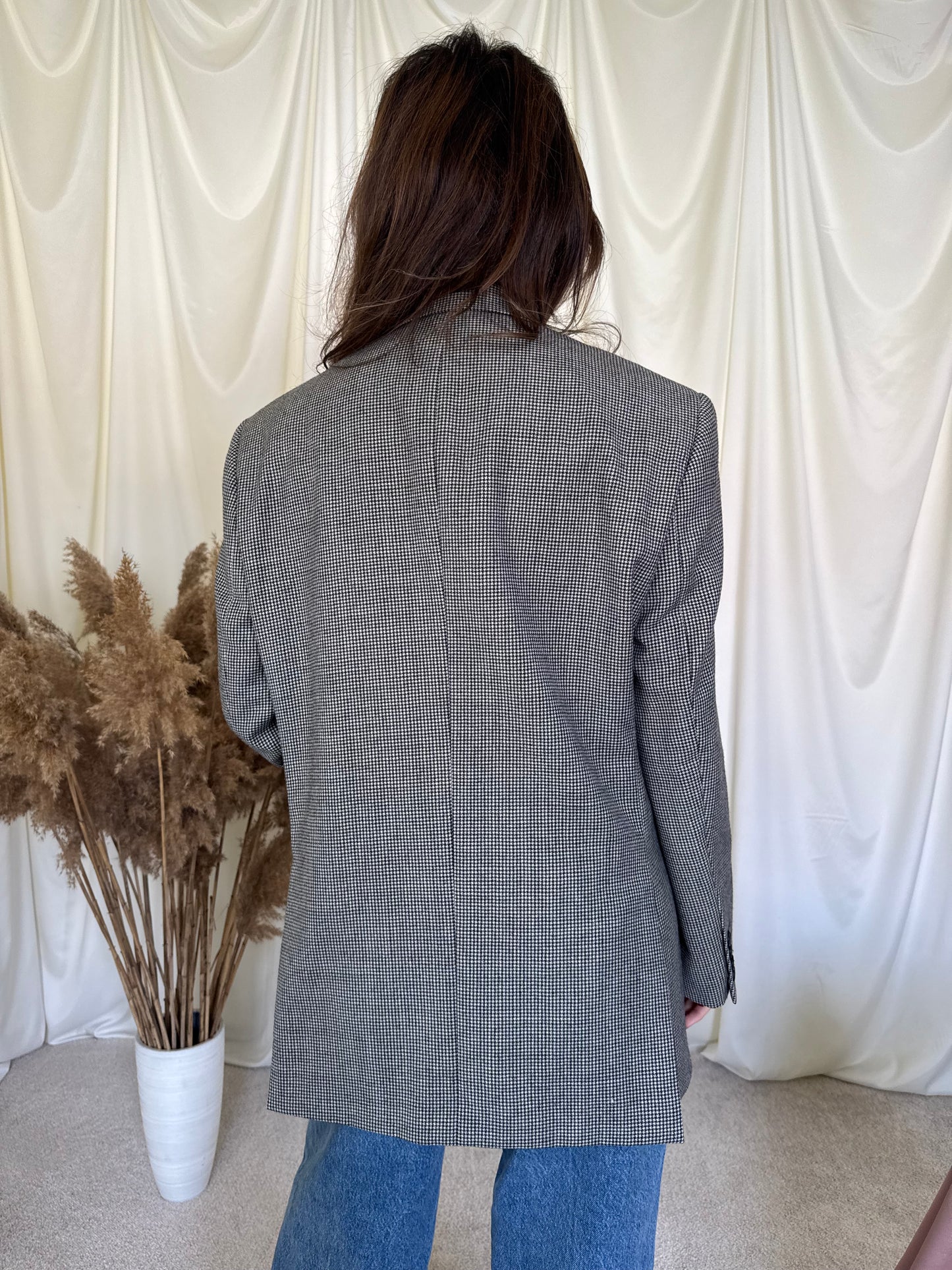 Sacou vintage în fit oversized din 100% lana( L)