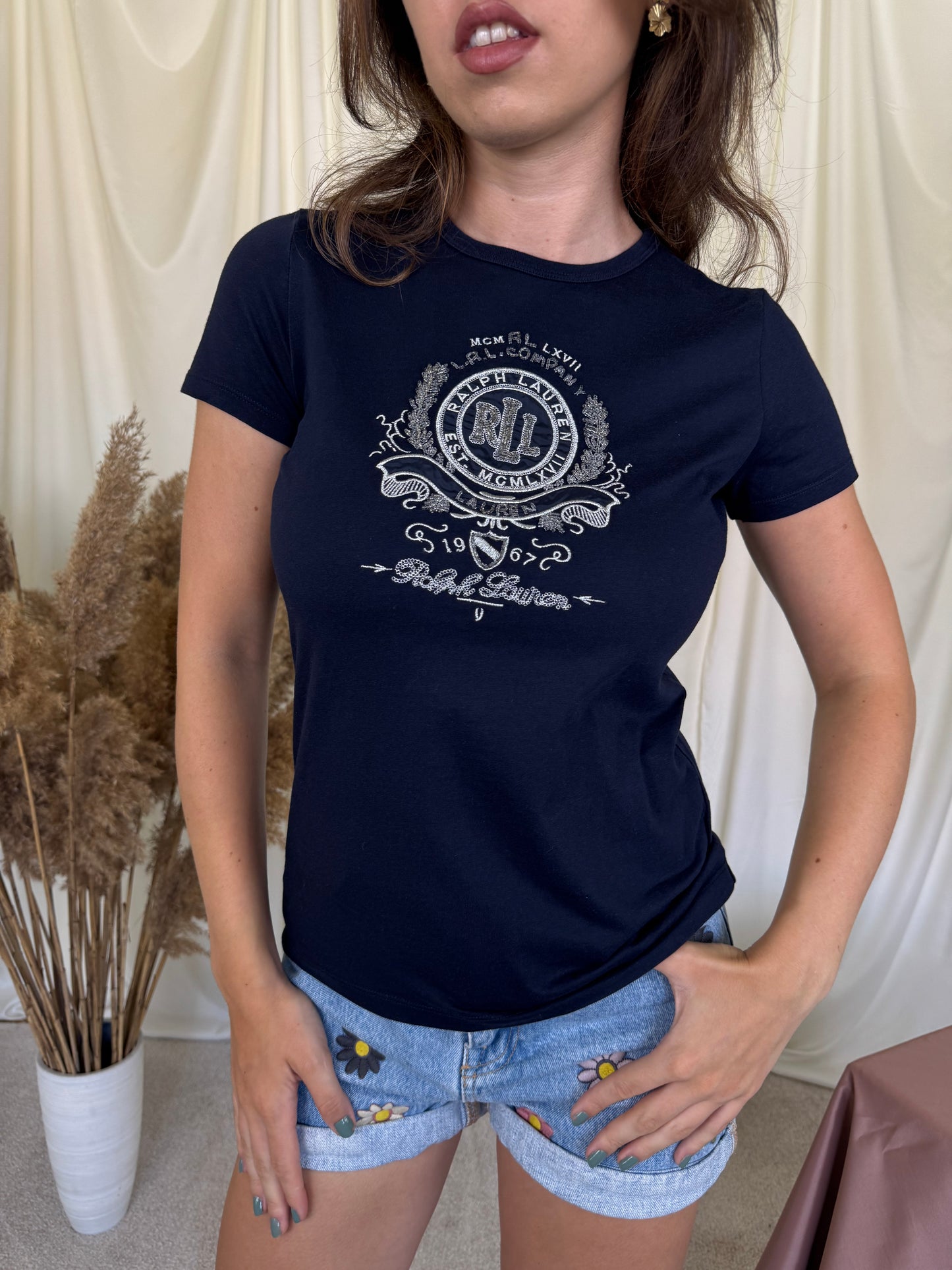 Tricou Ralph Lauren din bumbac cu logo 
(Mărimea XS)